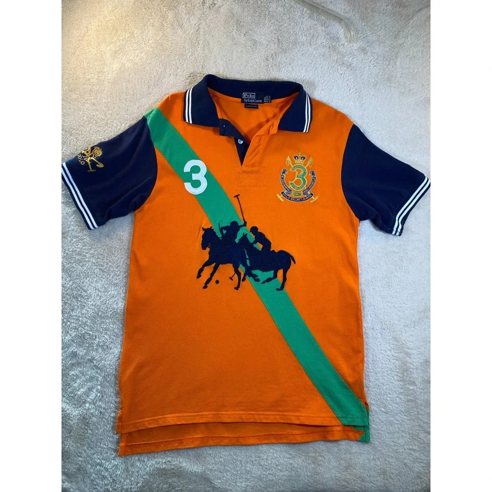 Polo Ralph Lauren Bleecker Polo Challenge Cup 1967 SZ XXL Equestrian Stripe